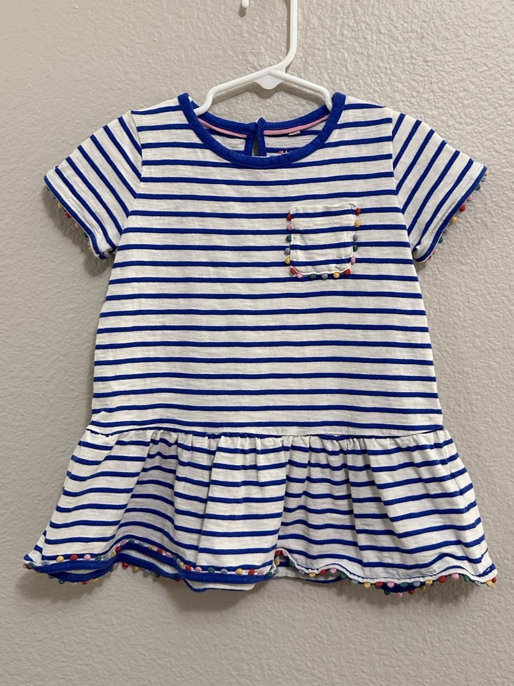 Mini Boden Striped Casual Top in Blue & White